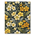 Golden Primrose Floral Botanical Meadow Rug