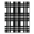 Classic Black White Plaid Stripes Rug