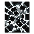 Monochromatic Scattered Geometric Cubes Rug