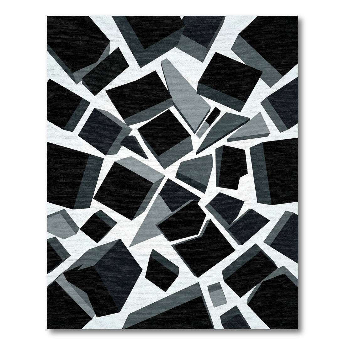 Monochromatic Scattered Geometric Cubes Rug