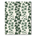 Lush Forest Green Ivy Vertical Vine Rug