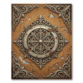 Ornate Damask Medallion Terracotta Filigree Rug