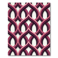 Art Deco Burgundy Interlocking Arch Rug