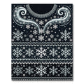 Winter Swirl Snowflake Fair Isle Rug