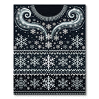 Winter Swirl Snowflake Fair Isle Rug