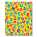 Bright Alphabet Collage Yellow Rug