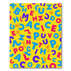 Bright Alphabet Collage Yellow Rug