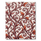 Ornate Scrollwork Vine Crimson Rug