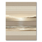 Minimalist Beige Striped Landscape Horizon Rug