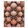 Coral Scallop Golden Art Deco Rug