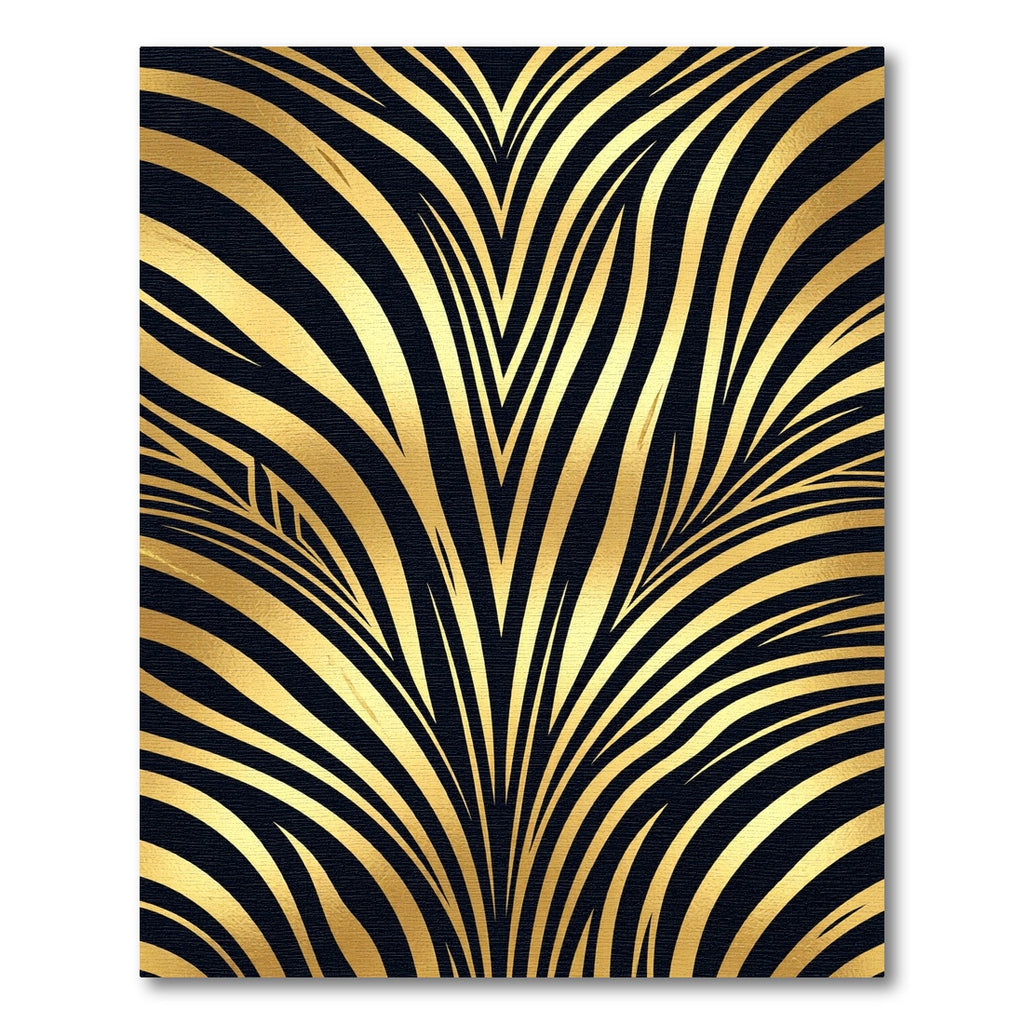 Golden Black Abstract Fan Rug