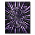 Art Deco Fan Purple Geometric Radial Rug