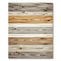 Rustic Neutral Toned Horizontal Wood Striped Rug