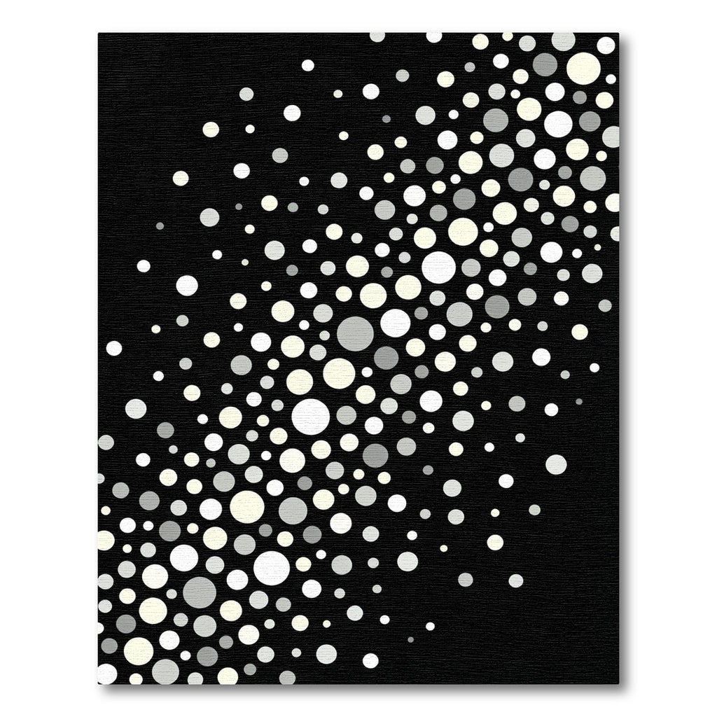 Monochrome Dot Cascade Abstract Rug