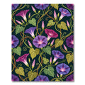 Purple Morning Glory Vine Art Nouveau Rug