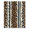 Bold Orange Tiger Stripe Animal Texture Rug
