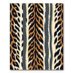 Bold Orange Tiger Stripe Animal Texture Rug