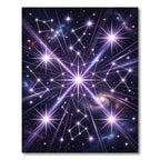 Celestial Starburst Geometric Constellation Rug