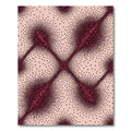 Crimson Dot Gradient Starburst Rug