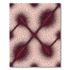 Crimson Dot Gradient Starburst Rug