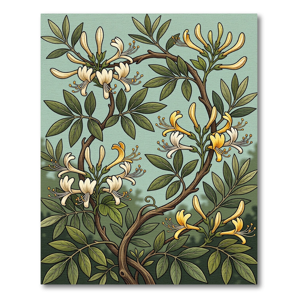 Cream Yellow Blossom Vine Rug