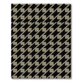 Black Taupe Diagonal Houndstooth Pattern Rug