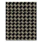 Black Taupe Diagonal Houndstooth Pattern Rug