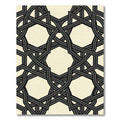 Sophisticated Charcoal Interlocking Geometric Grid Rug