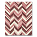 Rose Chevron Stripe Composition Rug