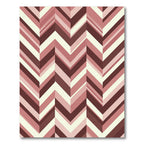 Rose Chevron Stripe Composition Rug