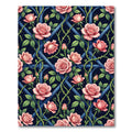 Romantic Pink Rose Trellis Floral Rug