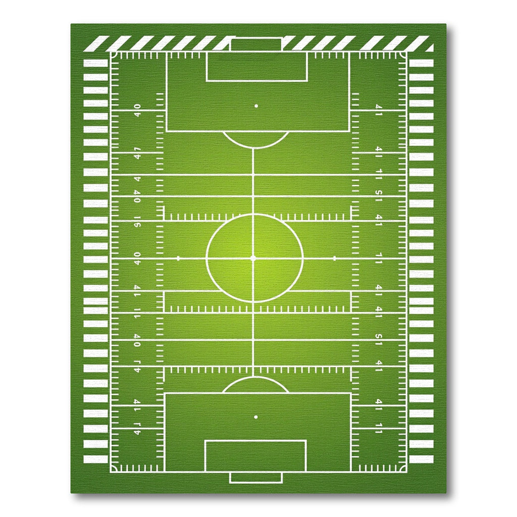 Green Athletic Field Diagram Graphic Rug