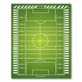 Green Athletic Field Diagram Graphic Rug