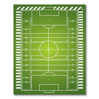 Green Athletic Field Diagram Graphic Rug