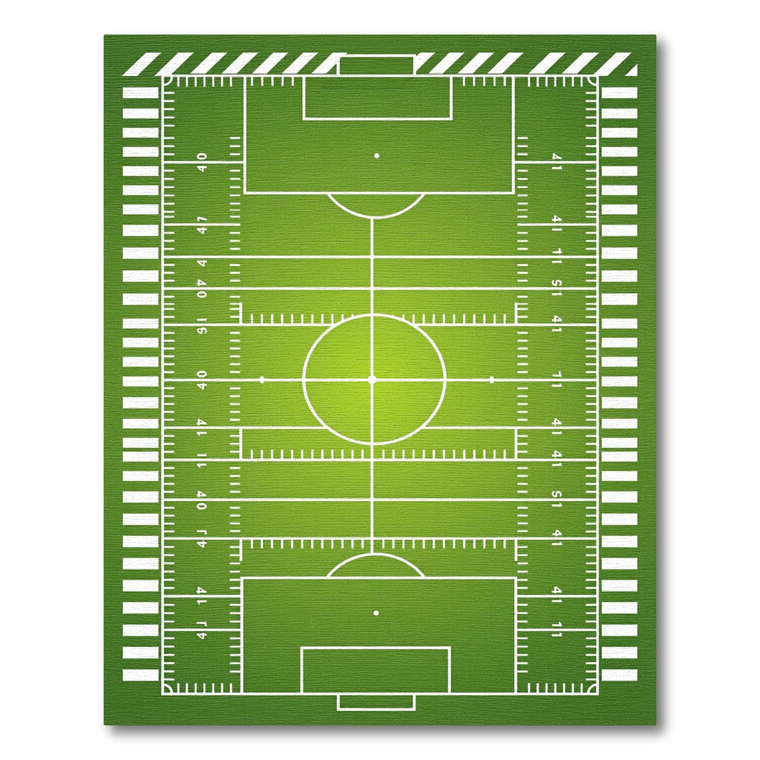 Green Athletic Field Diagram Graphic Rug