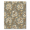 Cream Floral Vine Art Nouveau Rug