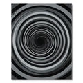 Modern Monochrome Hypnotic Swirl Rug