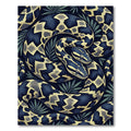 Dual Serpent Midnight Tropics Illustration Rug