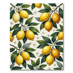 Radiant Golden Lemon Fruit Botanical Flourish Rug