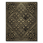 Antique Gold Black Courtly Flourish Rug