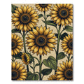 Golden Sunflowers on Soft Cream Background Rug