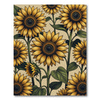Golden Sunflowers on Soft Cream Background Rug