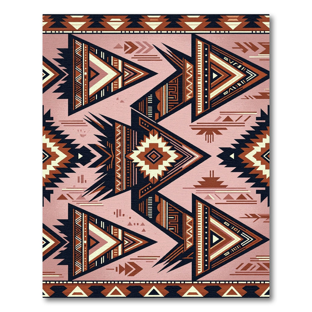 Earthy Southwestern Geometric Arrow Tapestry Rug