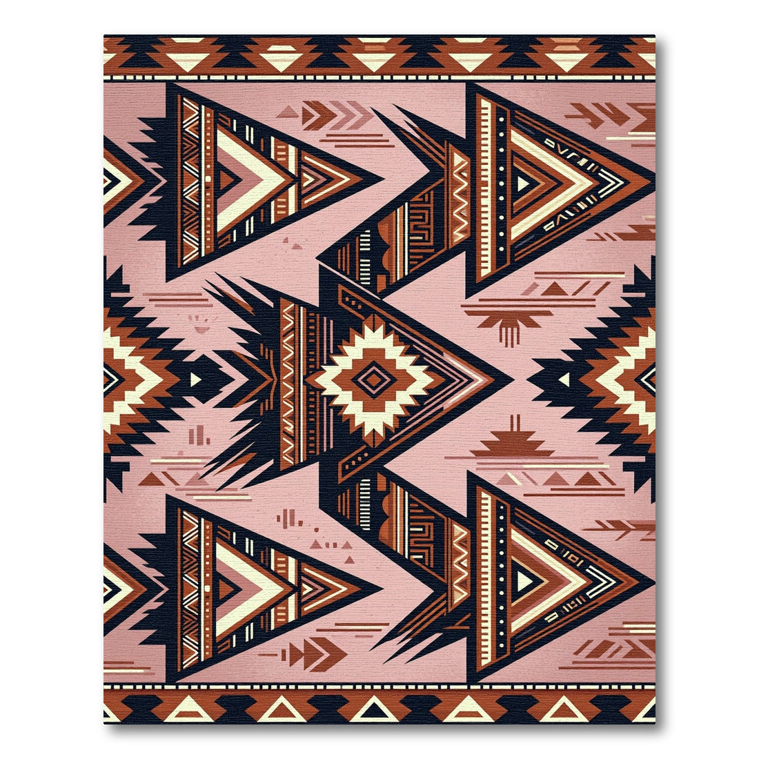 Earthy Southwestern Geometric Arrow Tapestry Rug
