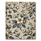 Cream Beige Floral Branch Composition Rug