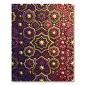 Rich Red Golden Geometric Stars Rug