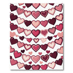 Whimsical Heart Garland Pink Rug