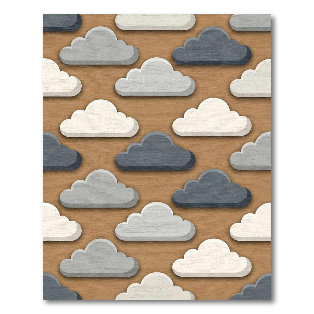 Modern Earthy Tone Cloud Sky Rug