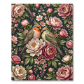 Romantic Cockatiel Garden Peony Bloom Rug