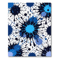Modern Navy and Azure Ink Splash Rug
